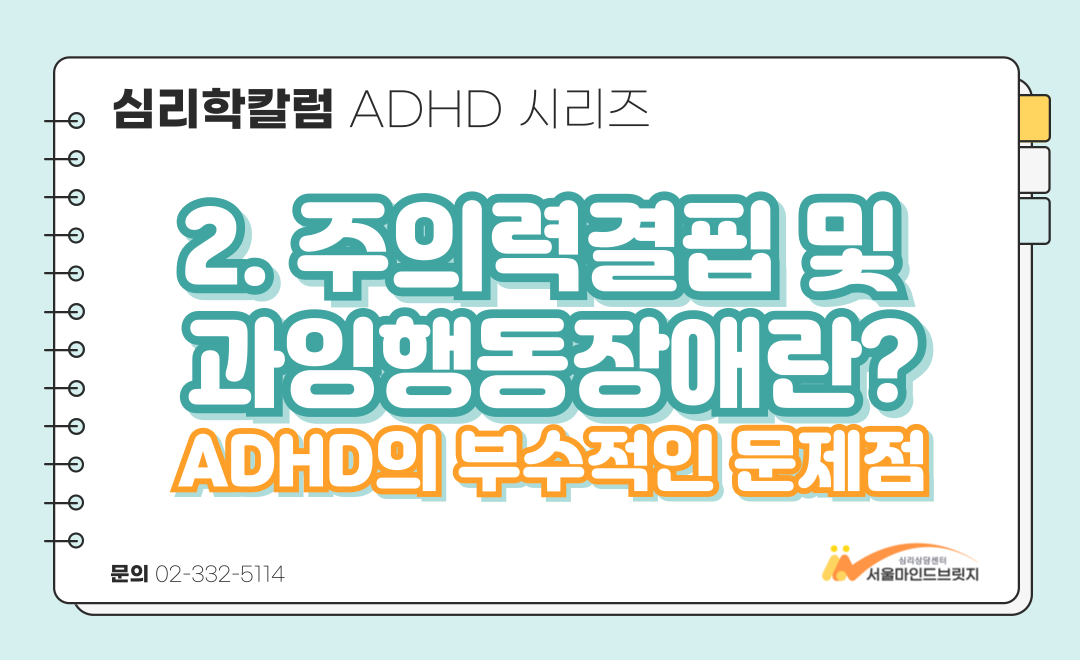 [ADHD 시리즈] 2. 주의력결핍 및 과잉행동장애란? ADHD의 부수적인 문제점